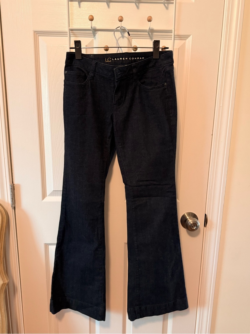 LC Lauren Conrad Navy Denim Bootcut Jeans | 2 Short NWOT